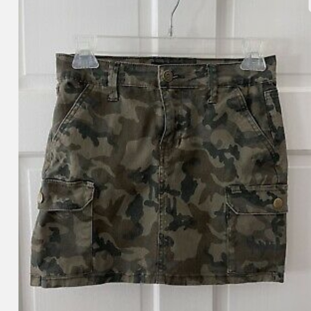 Ashley Mason Camo Jean Skirt